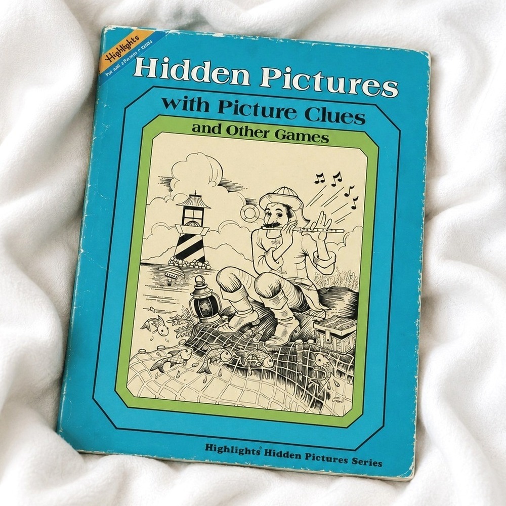 VTG 1981 Highlights Hidden Pictures Activity Book Puzzle‎ Games Seek Find Kids